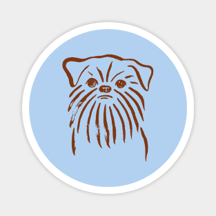 Brussels Griffon (Blue and Brown) Magnet